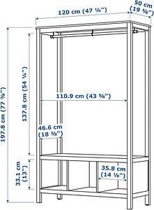 Открытый шкаф IKEA (3 фото из 4)