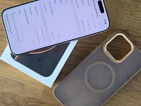 iPhone 16 Pro Max 256GB Gold, как новый, гарантия, 99%