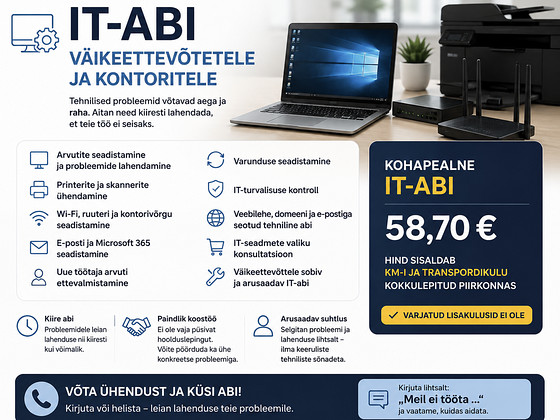 IT-abi väikeettevõtetele ja kontoritele