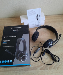 Uus peapealne USB-peakomplekt CONCEPTRONIC POLONA (3 foto / 4)