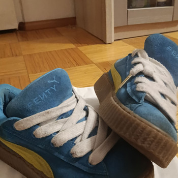 Кроссовки PUMA Fenty в сине-салатовой расцветке