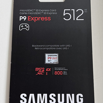Samsung 512GB microSD card P9 Express 800MB/s