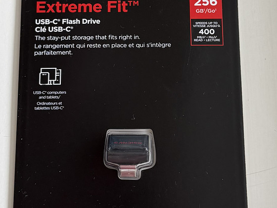 Sandisk 256GB Extreme Fit USB-C Flash Drive 400MB/s