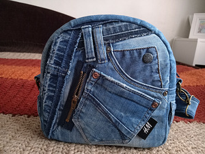 Джинсовая сумка "Denim Circle" — 100% ручная работа / Уникальная (1 фото из 10)