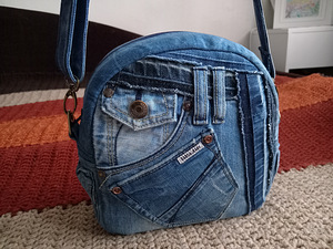 Джинсовая сумка "Denim Circle" — 100% ручная работа / Уникальная (2 фото из 10)