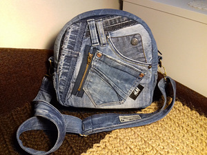 Джинсовая сумка "Denim Circle" — 100% ручная работа / Уникальная (9 фото из 10)