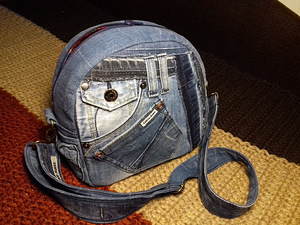 Джинсовая сумка "Denim Circle" — 100% ручная работа / Уникальная (10 фото из 10)