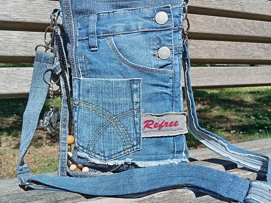 Jeanstasche "Urban Indigo" – 100% Handarbeit / Einzigartige