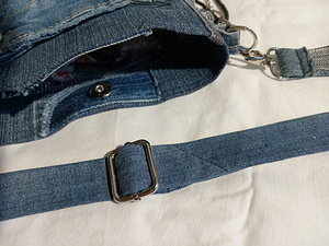 Джинсовая сумка "Urban Indigo" – 100% ручная работа / уникальная (8 фото из 10)