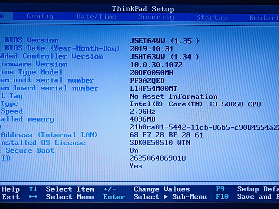 Lenovo Thinkpad E550