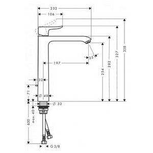 Valamusegisti Hansgrohe Metris 260, 31082000 (3 фото из 3)
