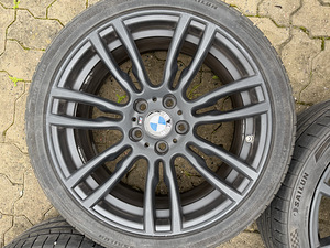 19" оригинальные диски BMW style 403M 5x120 + летние шины (1 фото из 8)
