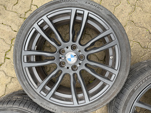 19" оригинальные диски BMW style 403M 5x120 + летние шины (3 фото из 8)