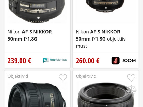 Nikon a-fs nikkor 50 mm f/1.8