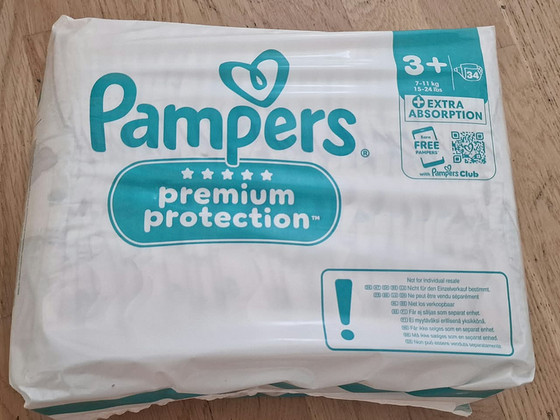 Pampers premium protection 3+ 7-11кг; 170 штук