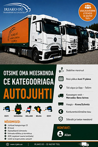 Otsime CE-kategooria autojuhti reisile 28.08–07.09.2026 (1 foto / 1)