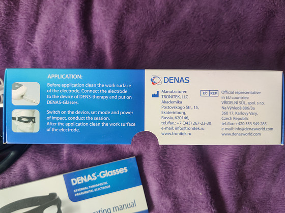 DENAS Glasses elektrostimulatsiooni prillid – komplektne