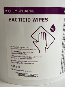 CHEMIPHARM BACTICID WIPES SALVRÄTIKUD N600 (PURGIS) (3 foto / 3)