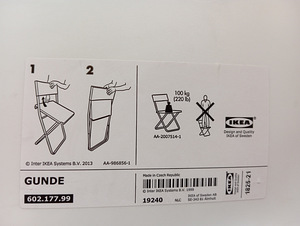 Kokkupandavad toolid IKEA Gunde, 4 tk (7 foto / 9)