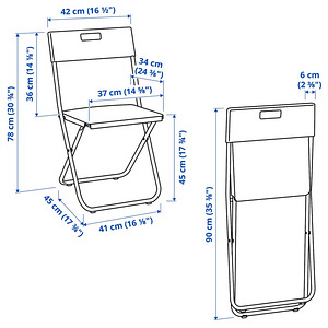 Kokkupandavad toolid IKEA Gunde, 4 tk (9 foto / 9)