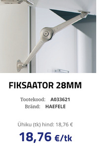 Fiksaator Häfele 28mm (3 foto / 3)
