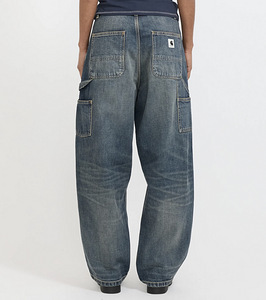 Carhartt Brandon Single Knee Pant Blue Worn Naiste teksad S (5 foto / 7)
