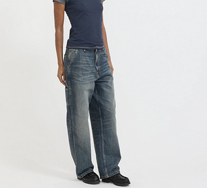 Carhartt Brandon Single Knee Pant Blue Worn Naiste teksad S (7 foto / 7)