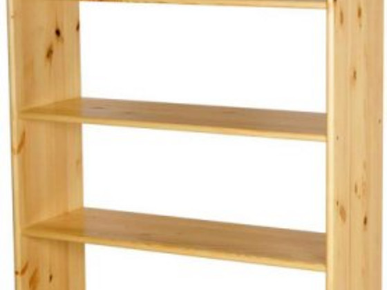 Raamatukapp 80x30x170 cm looduslik männipuit