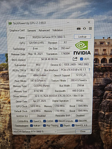 MSI GeForce RTX 3060 TI Gaming Z Trio LHR 8GB GDDR6 (4 фото из 5)