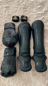 Боксерские перчатки King Pro Boxing BGVL-3 + щитки для голен (1 фото из 2)