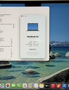 Apple Macbook Air 13 M4 16/256GB SkyBlue SWE nagu uus! (6 foto / 8)