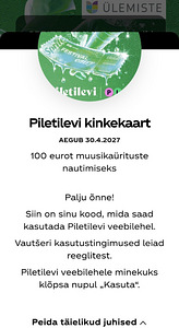 100-eurone kupong Piletilevi jaoks (1 foto / 1)