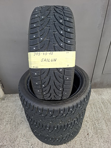 Rehvid 215-45-17. 4 tk. 7 mm. naastrehvid. (1 foto / 1)
