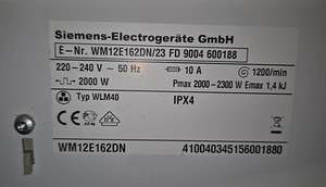 Стиральная машина Siemens WM12E162DN/23 7 кг 1200 об/мин (5 фото из 5)