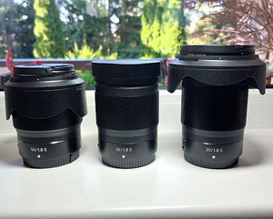 Продам Nikkor Z 20mm, 35mm, 50mm f/1.8 S в отличном состояни (1 фото из 4)