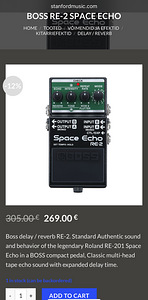 Педаль BOSS RE-2 Delay Reverb для гитары (4 фото из 4)
