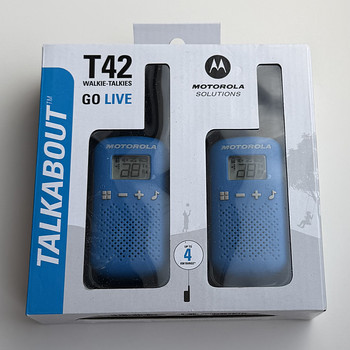 Motorola T42 Walkie-Talkies Blue Twin Pack