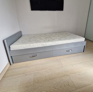 Malibu voodi 90 x 190 cm hõbe (2 foto / 7)