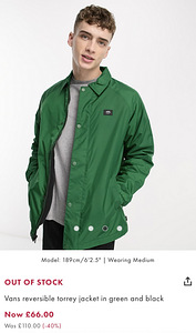 Vans Reversible Torrey Jacket In Green and Black (7 foto / 10)