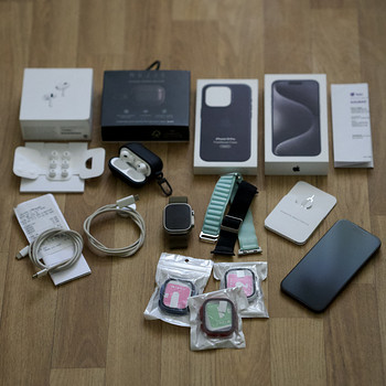 iPhone 15 Pro + Apple Watch Ultra 2 + AirPods Pro 2