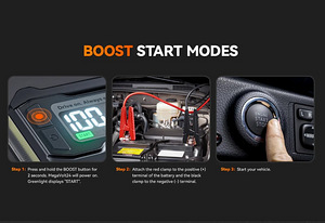 WOLFBOX 4000A 24000mAh 88Wh jumpstarter käivitusaku (2 foto / 5)