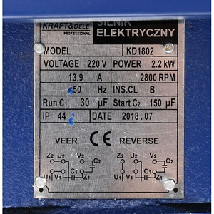 Elektrimootor 2,2KW 220V KD1802 (5 foto / 8)