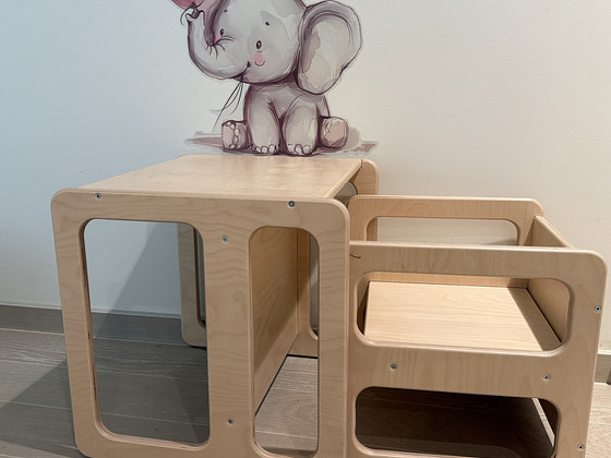 Montessori laud ja tool | Cube Chair & Table Set |nagu UUS