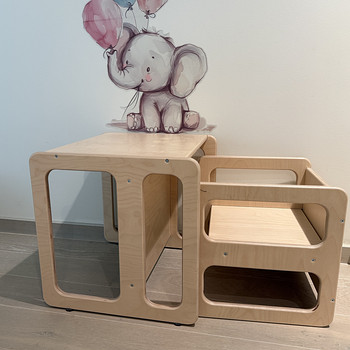 Montessori laud ja tool | Cube Chair & Table Set |nagu UUS