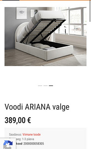 Voodi ARIANA voodikastiga valge teddy + kvaliteetne madrats (10 foto / 10)