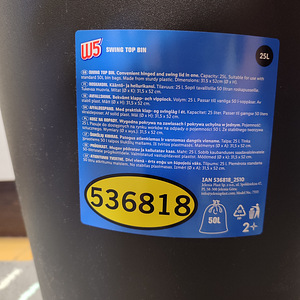 Uus prügikast W5 Swing Top Bin (25L) (5 foto / 5)