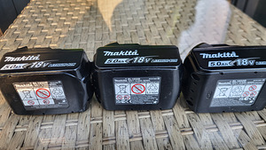 Аккумулятор Makita 18V BL1850B 5.0Ah 90Wh оригинал, 7 шт.! (2 фото из 2)