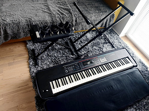 Синтезатор Roland JUNO-DS88 + стойка, скамья, педаль, кабели (1 фото из 2)