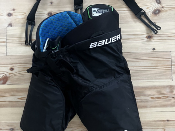 BAUER Hokipüksid JR LARGE + traksid