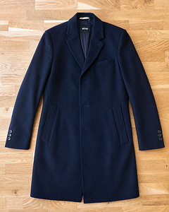 мужское пальто BOSS H-Hyde-234, тёмно-синее, размер 48 (2 фото из 8)